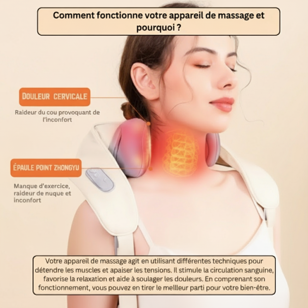 Masseur Chauffant Nuque & Épaules